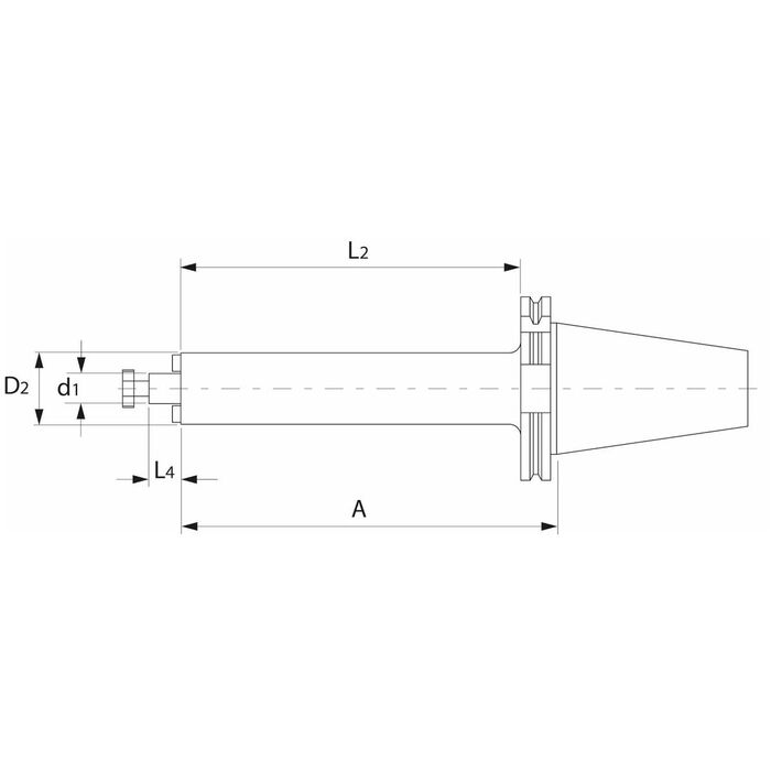 Ändfräsdorn cylindrisk, med kylkanalhål 16 mm