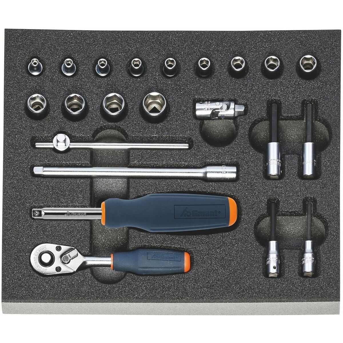 Hylsnyckelsortiment 1/4 tum 22