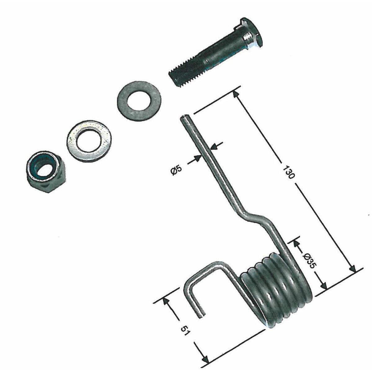 Låsfjäder för arm 1BR6/3