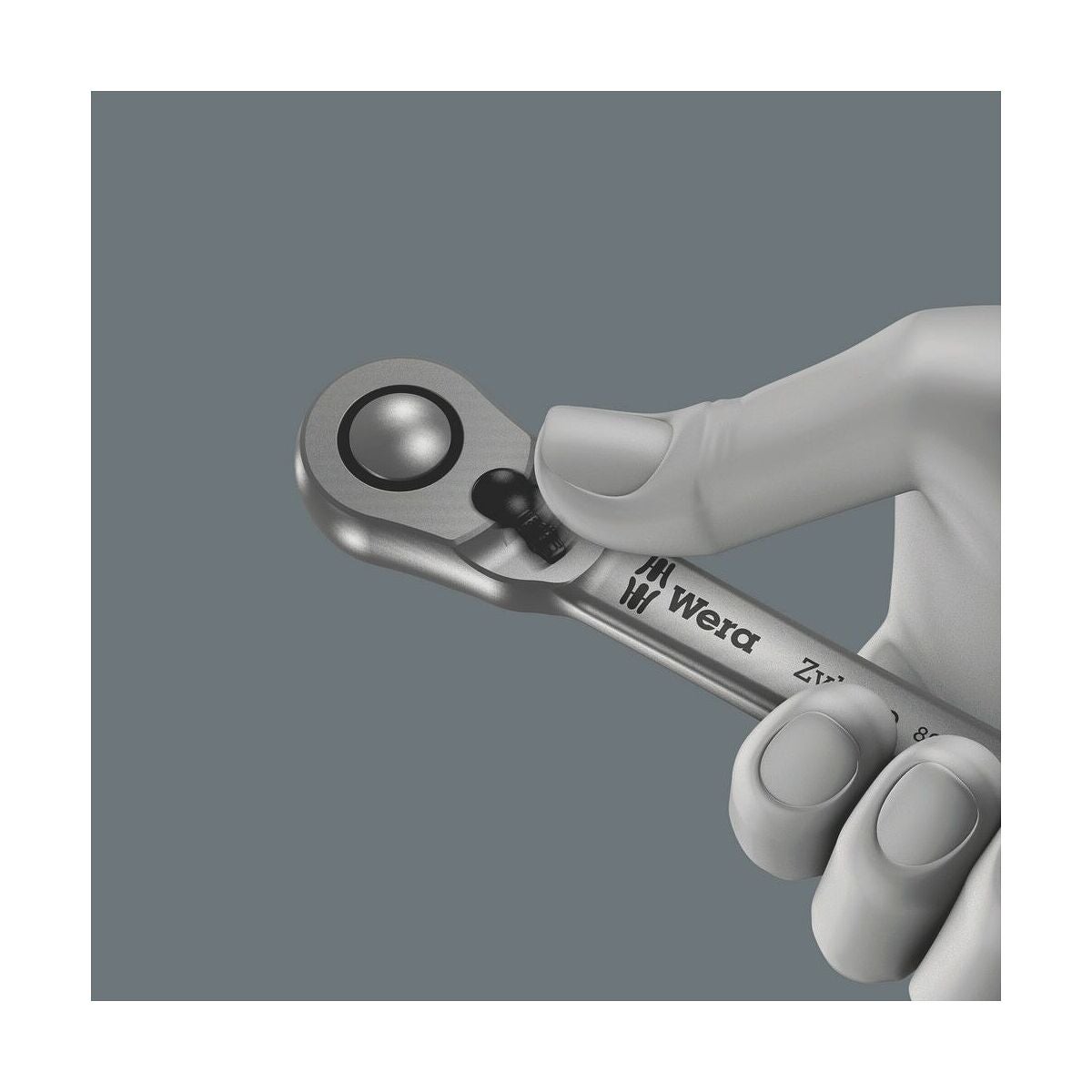 Precisionsspärrskaft 'Zyklop Metal', omställbart, 3/8 tum med utstötare