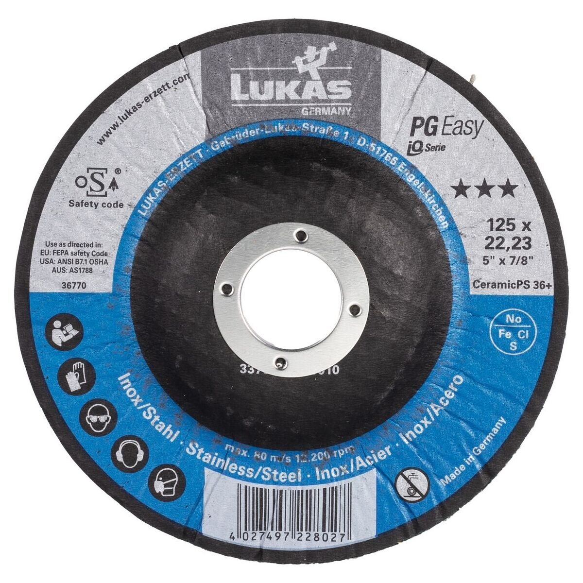 Slipskiva (CER) PG Easy CeramicPS ⌀ 125 mm