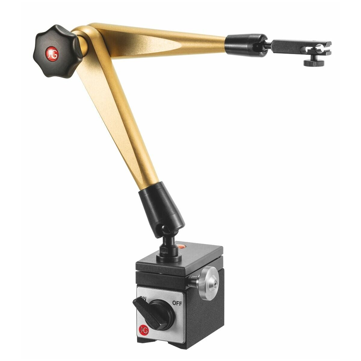 Hydrauliskt magnetmätstativ (med fot) med hydraulisk fininställning på foten