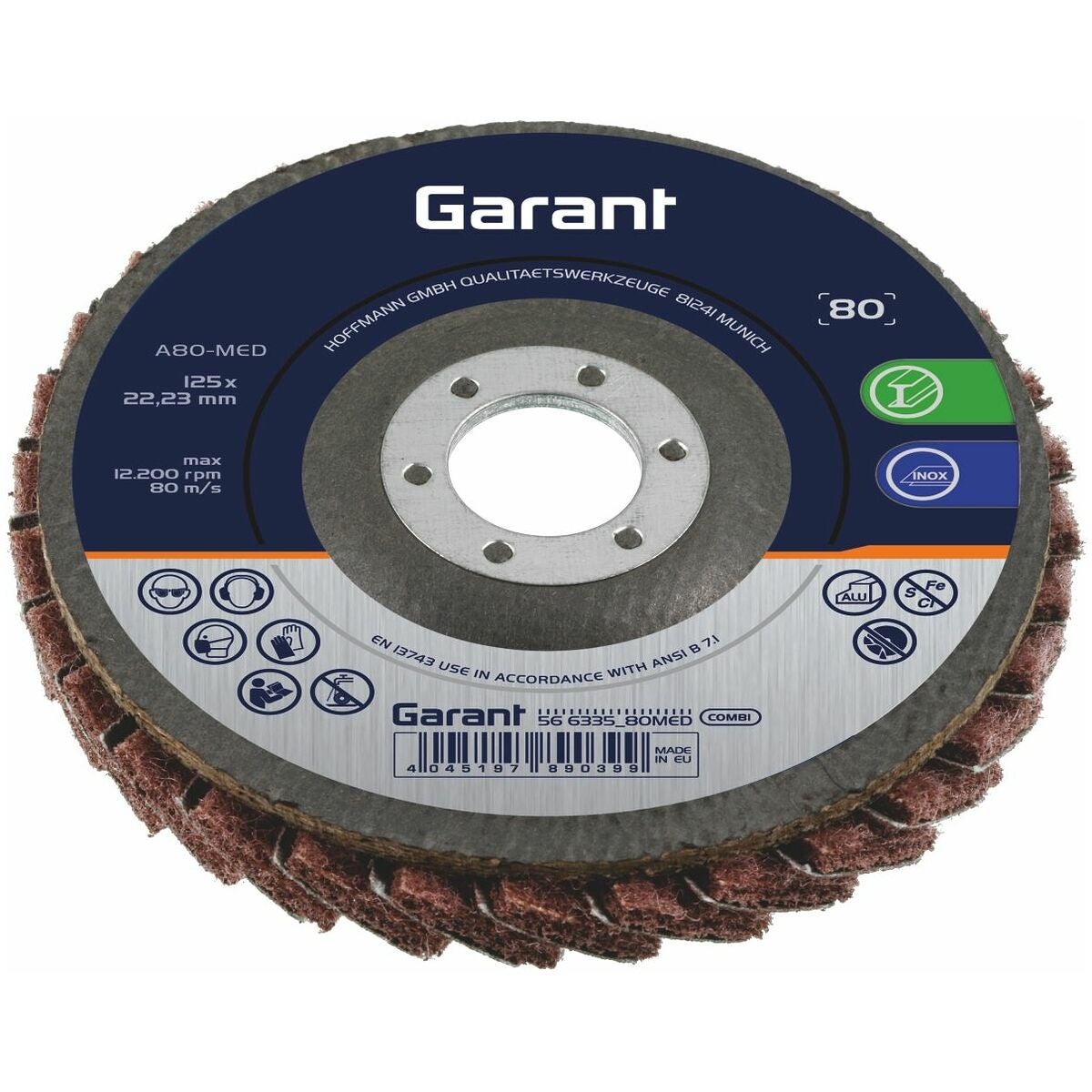 Lamellslipskiva slipnylon/väv ⌀ 125 mm