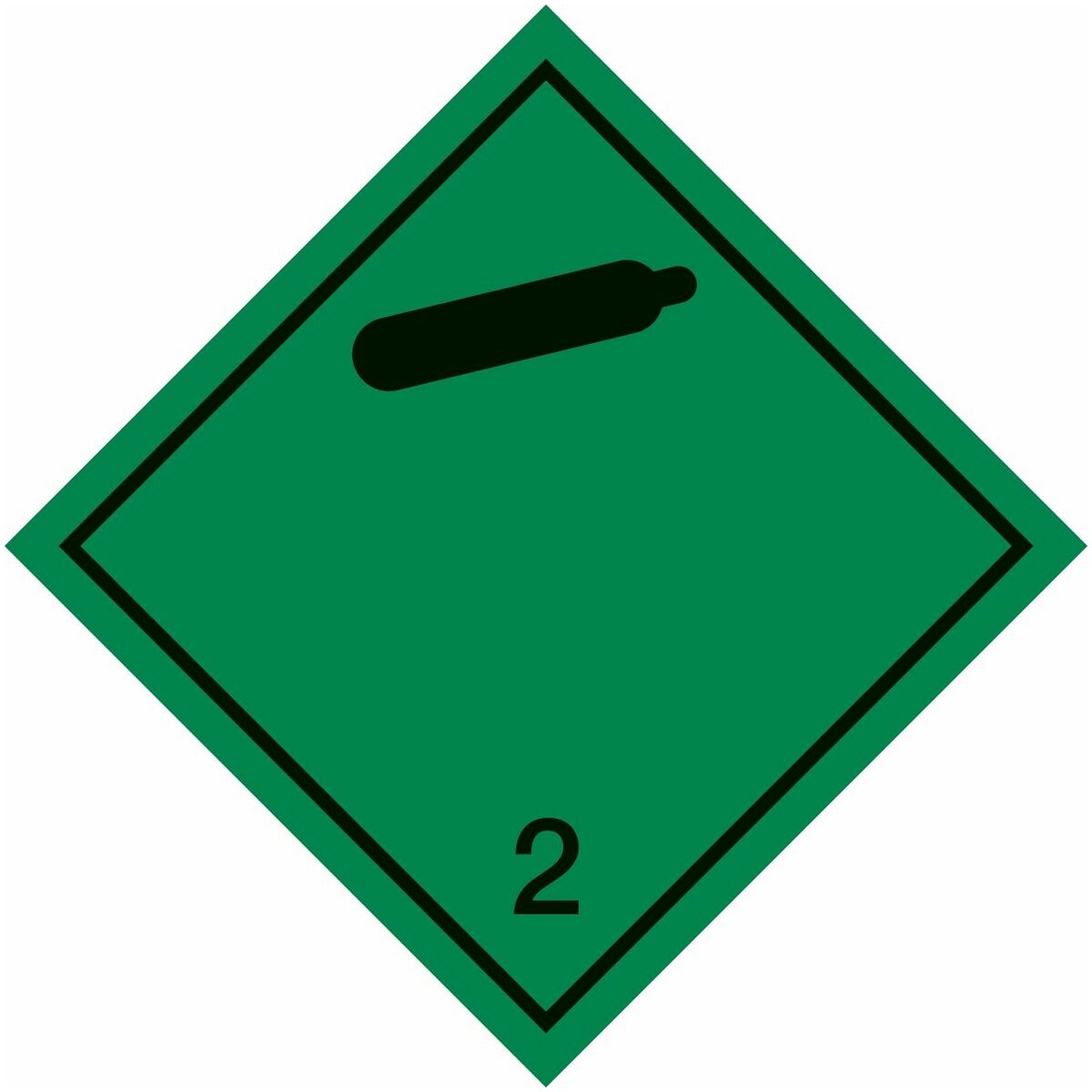 Märkning för farligt gods Ej brandfarliga, ej giftiga gaser