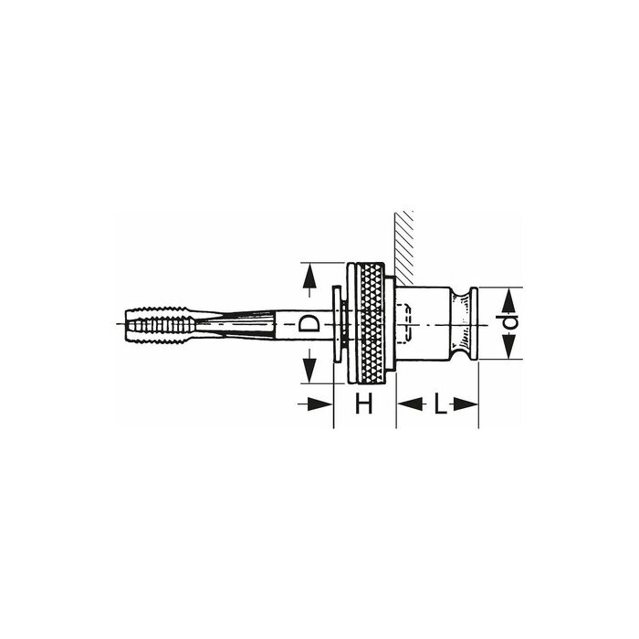 Tapphylsa utan säkerhetsslirkoppling 25 mm