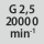 Balanseringskvalitet G vid varvtal: G 2,5 vid 20000 min<sup>-1</sup>